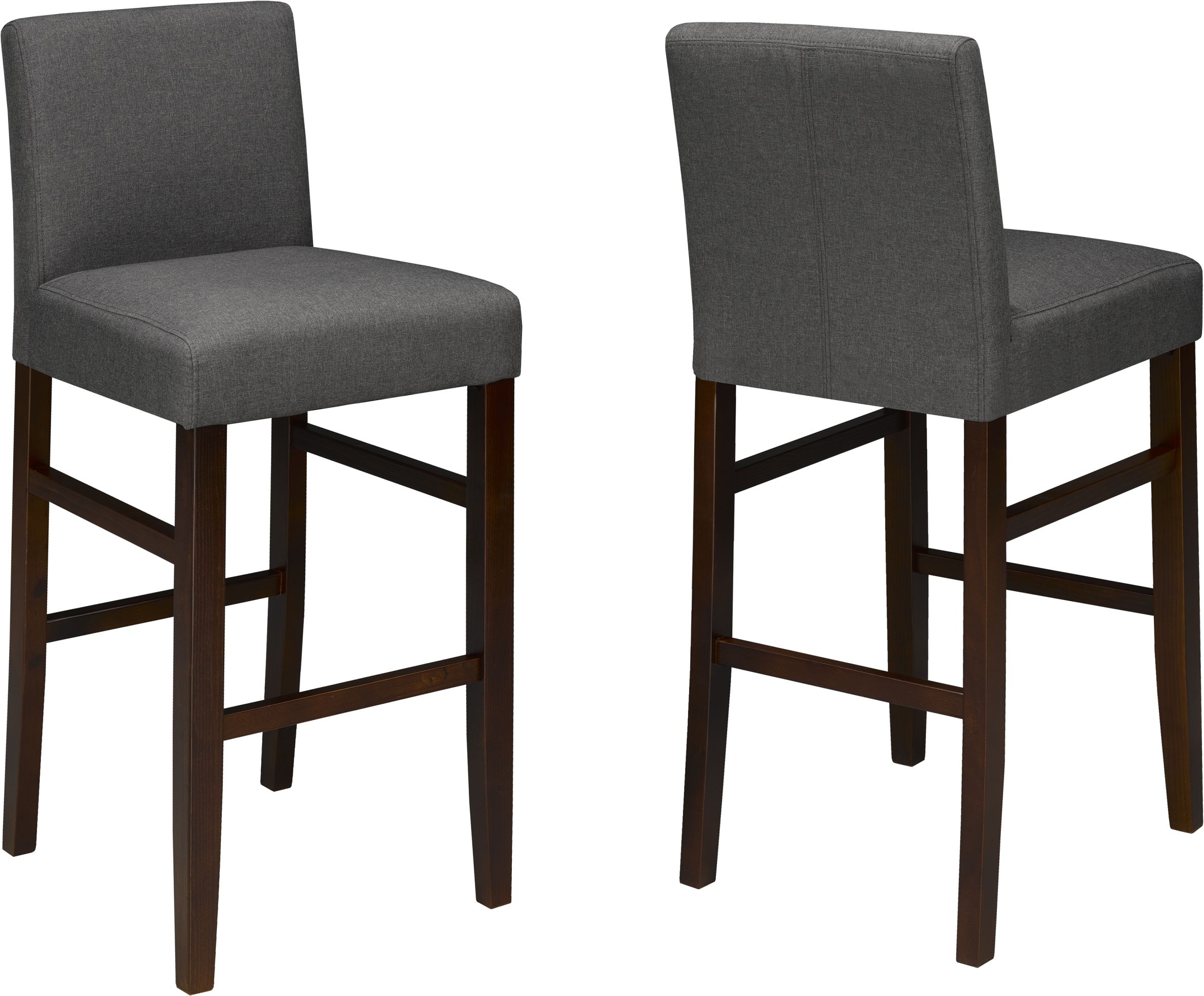 Bras 24 Inch Counter Stool Set Of 2, Grey 24 Inch Bar Stools