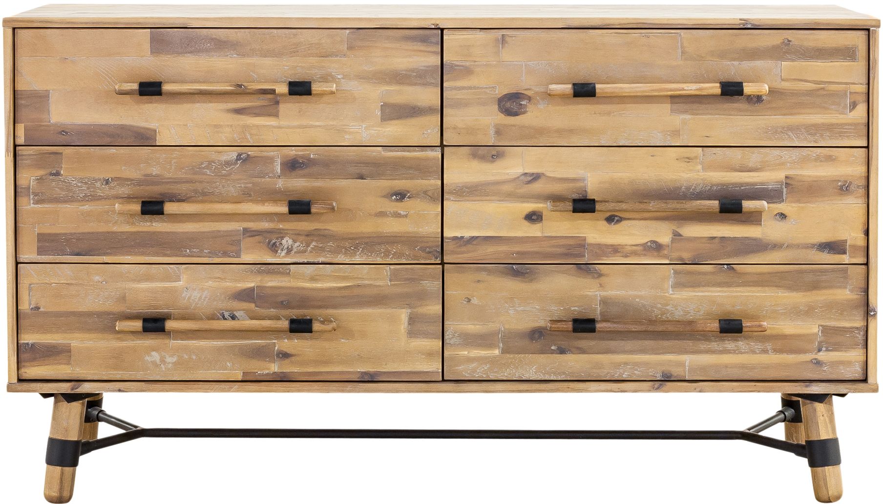 Moes Home Collection Hudson 6 Drawer Low Dresser Vx 1027 01