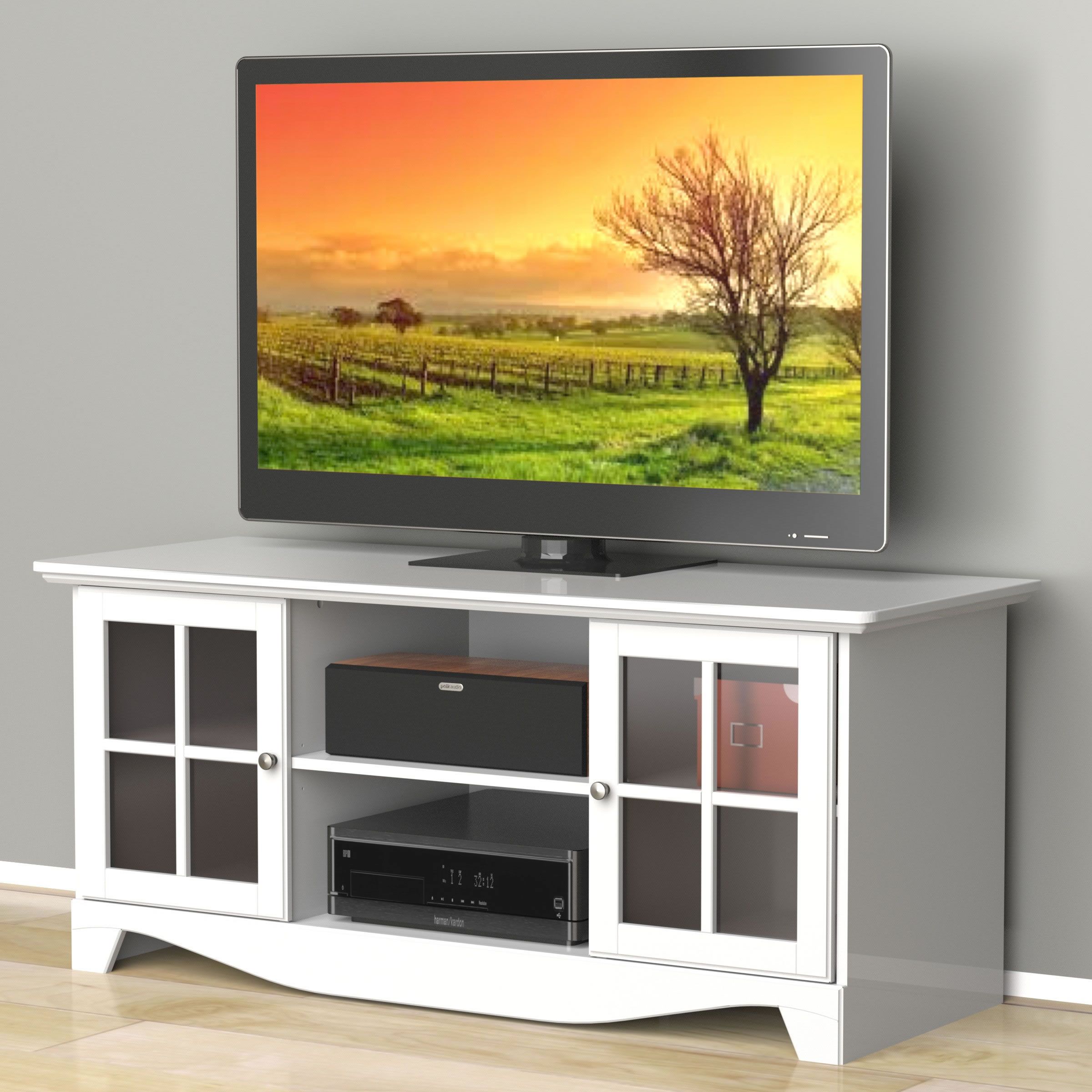 Pinnacle 56 Inch Tv Stand White