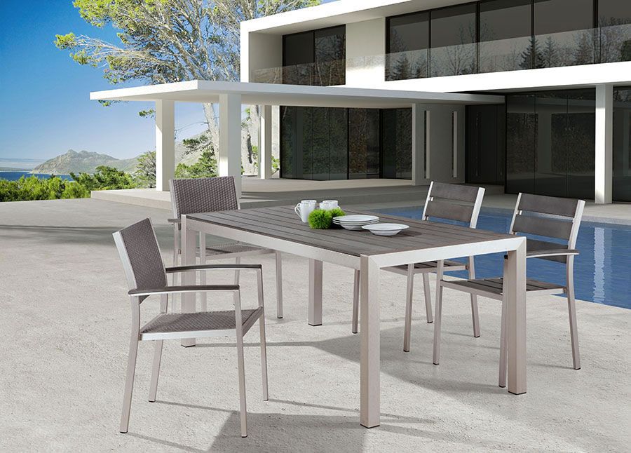 Zuo Modern Metropolitan Outdoor Dining Set With Chairs