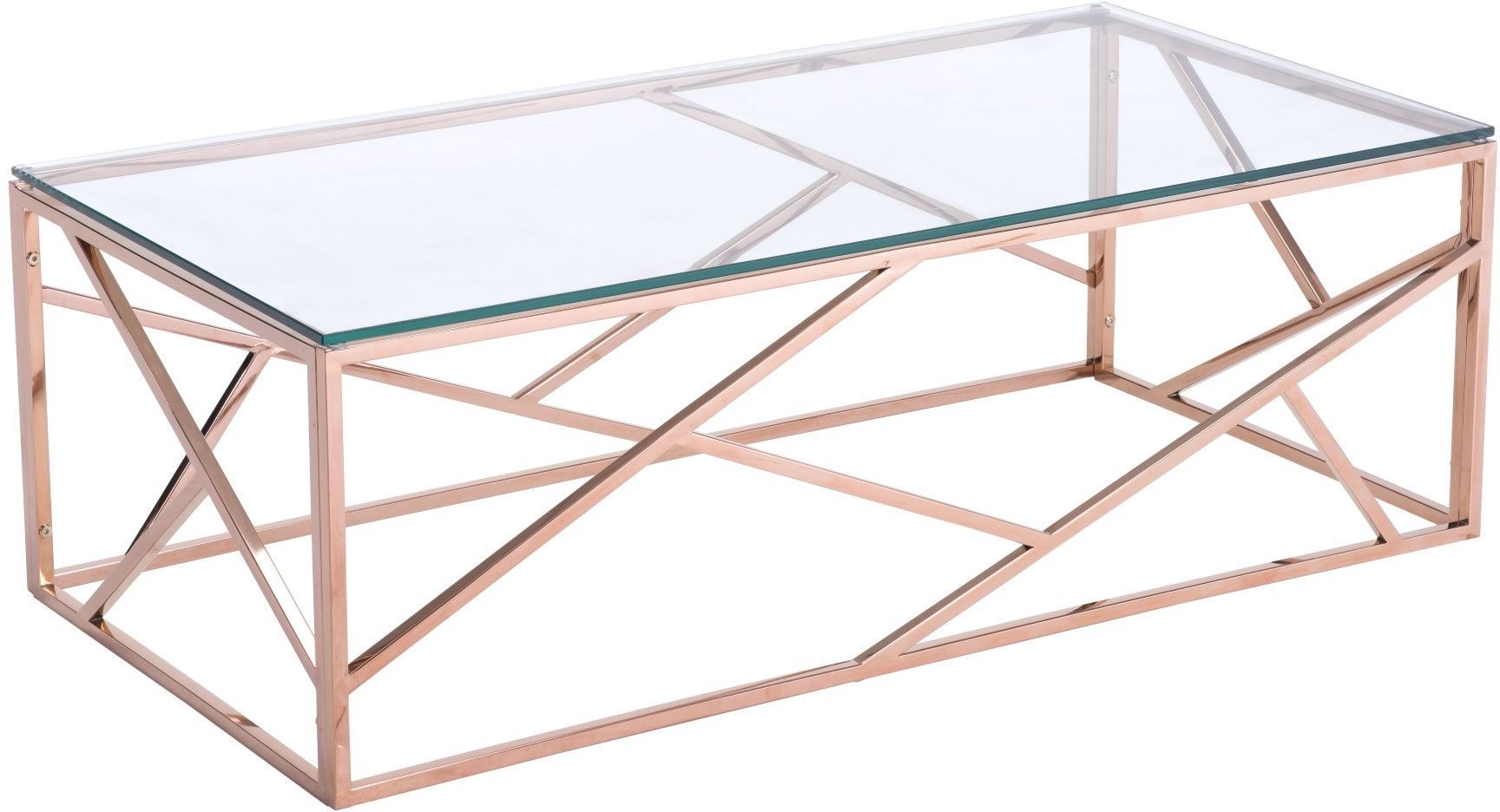 Zuo Modern Cage Coffee Table Rose Gold