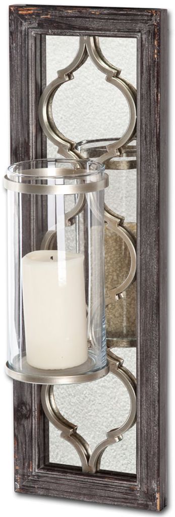 Mercana Umminal Wall Candle Holder Antiqued Silver Wood Frame With Glass Metal Me 53203 Modern Furniture Canada Mercana Umminal Wall Candle Holder, Mirrored Candle Holders Wall