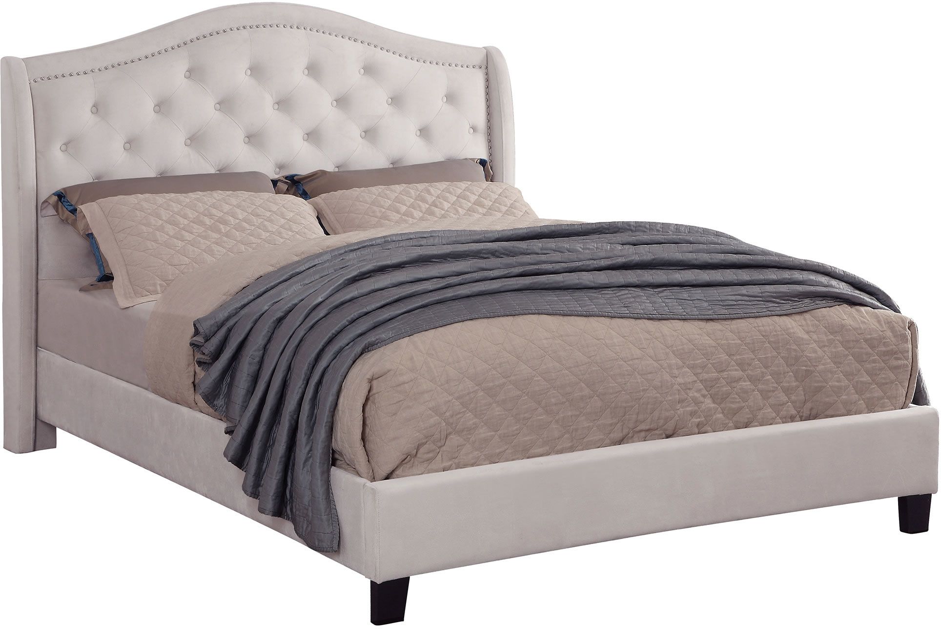 Nspire Louvre King Platform Bed Ivory 101 316k Iv Modern Furniture Canada Nspire Louvre King Platform Bed Ivory, Ivory King Bed