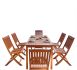 York 7 Piece Dining Set (Folding Chairs & Extendable Table)