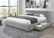 Emilio Platform Bed W & Drawers (King - Light Grey)