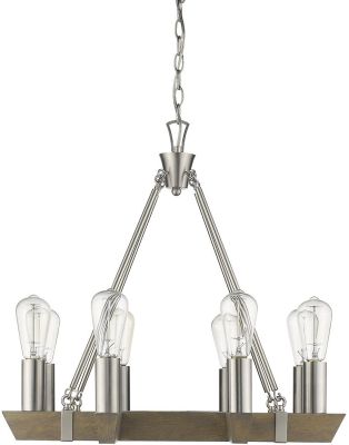 Finnick Chandelier (8 Light - Satin Nickel)