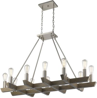 Finnick Chandelier (12 Light - Satin Nickel)