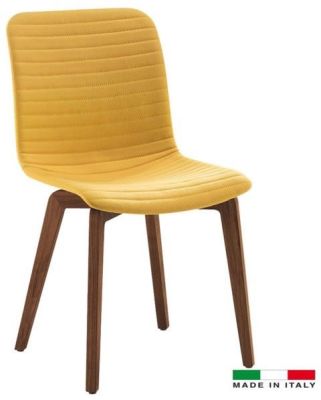 Vela Chair (Set of 2 - Yellow with Yellow Upholstered Back)