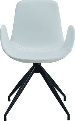 York Arm Chair (White with Metal Base)