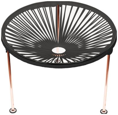 Zicatela Table (Black weave on Copper Frame)