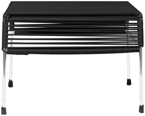 Atom Ottoman (Black Weave on Chrome Frame)