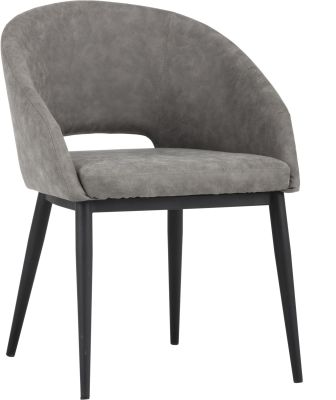 Thatcher Dining Armchair (Black & Antique Grey)