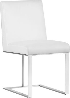 Dean Dining Chair (Stainless Steel - Cantina White)